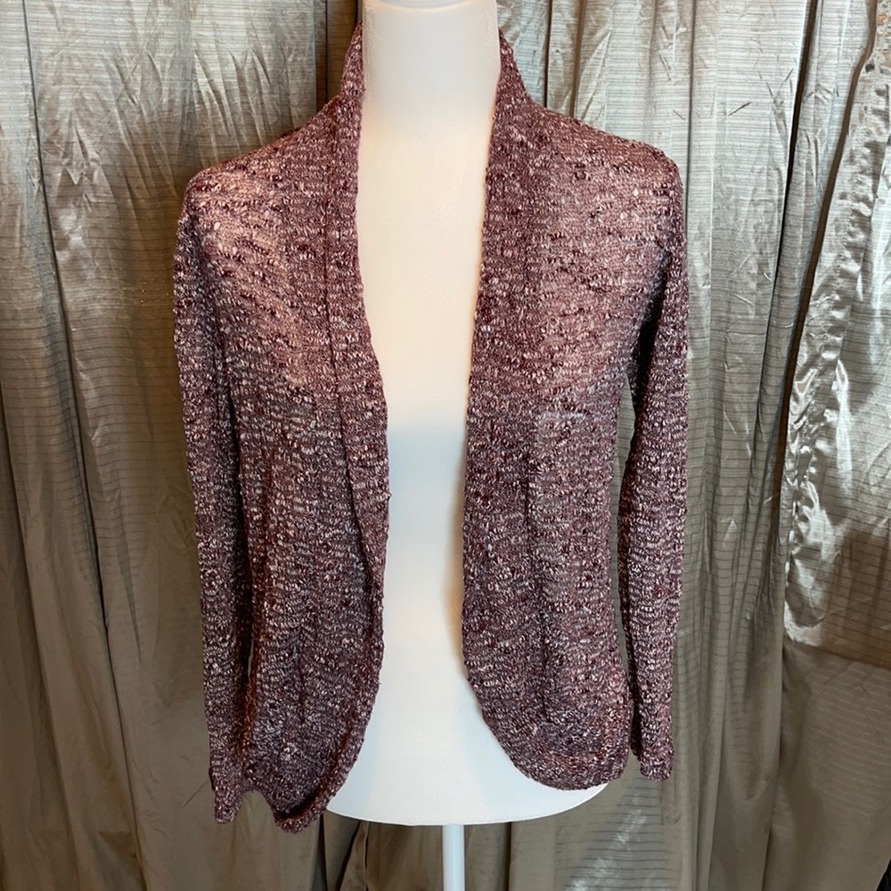Purple knitted cardigan
